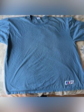 Russell Athletic Men's Slate Blue Solid Crew Neck Short Sleeve T-Shirt Size L